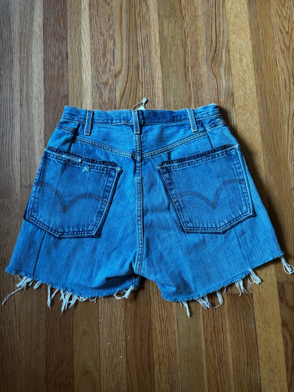 EB Denim High-Waist Redone Levi’s Shorts Size 29 “Perfect Shorts” in “Arlie”